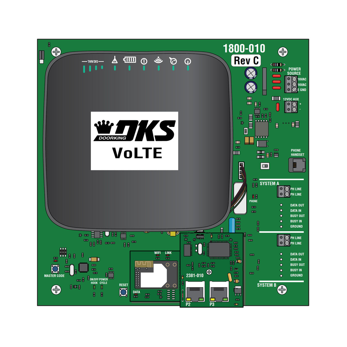 Doorking 1800-010 Control Board for 1800-081 and 1800-080