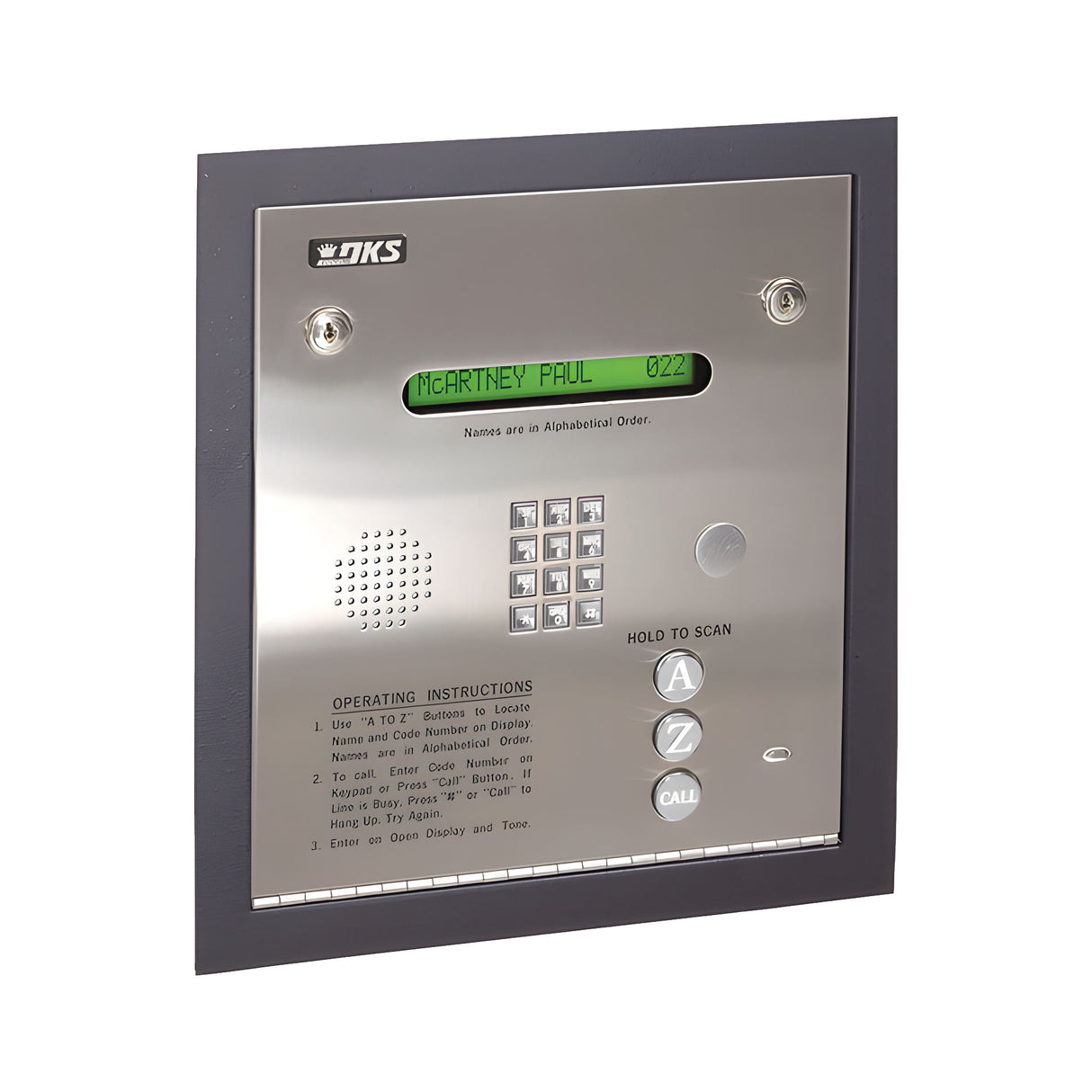 Doorking 1834-084 Flush Mounted Telephone Entry System