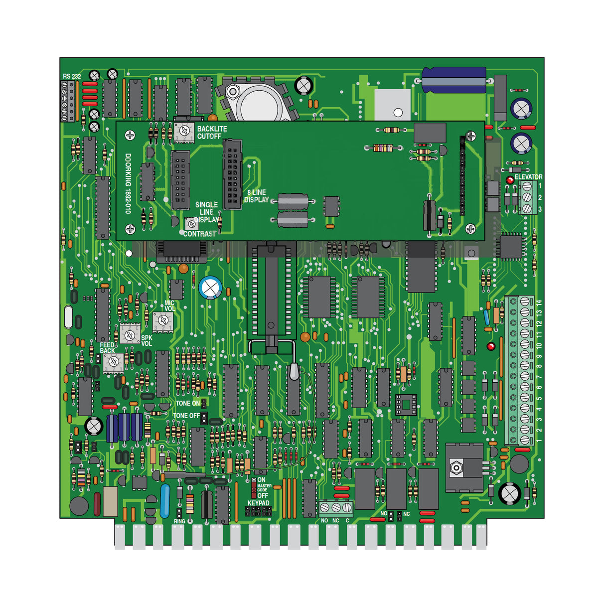 Doorking 1835-009 Control Board for Intercom Entry | Elitegates.net