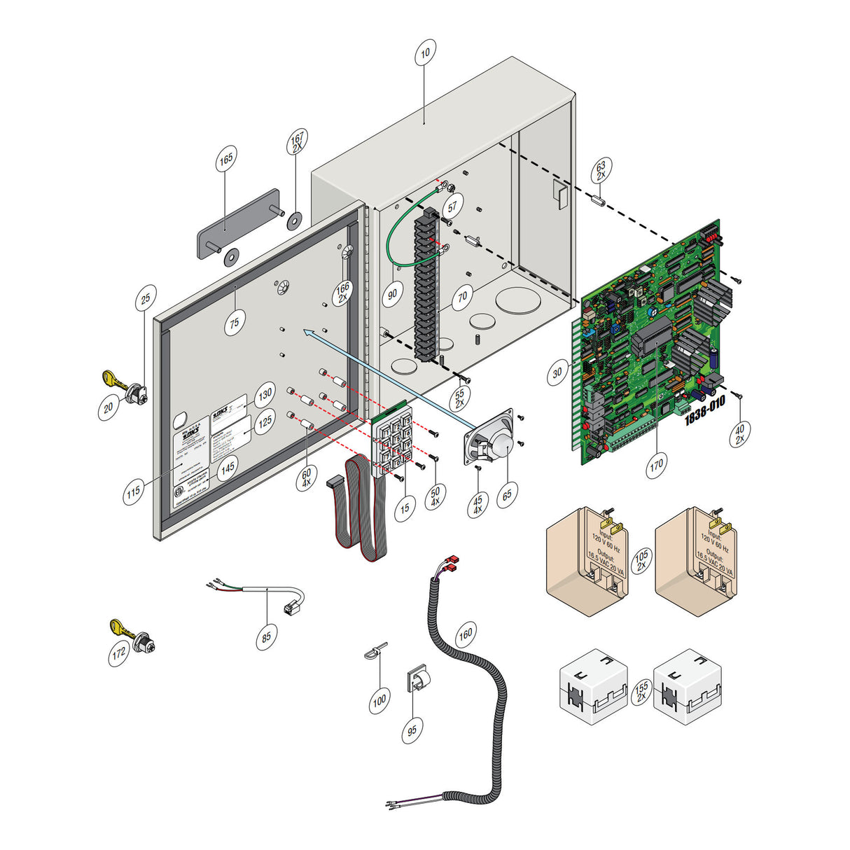 Doorking 1838-081 parts list