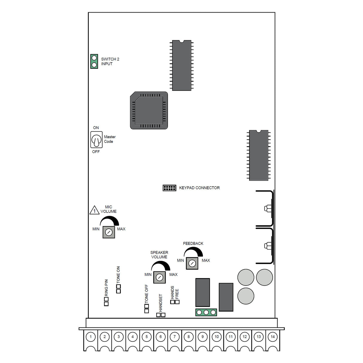 Doorking 1863-010 Control Board for Lobby Panels