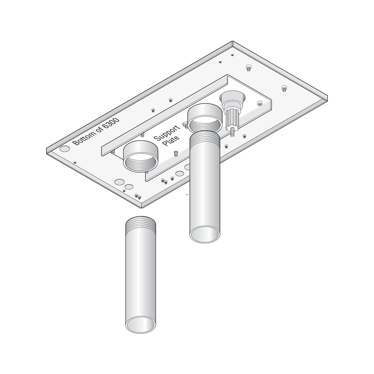 Doorking 2600-263 Post Mount Hardware Kit