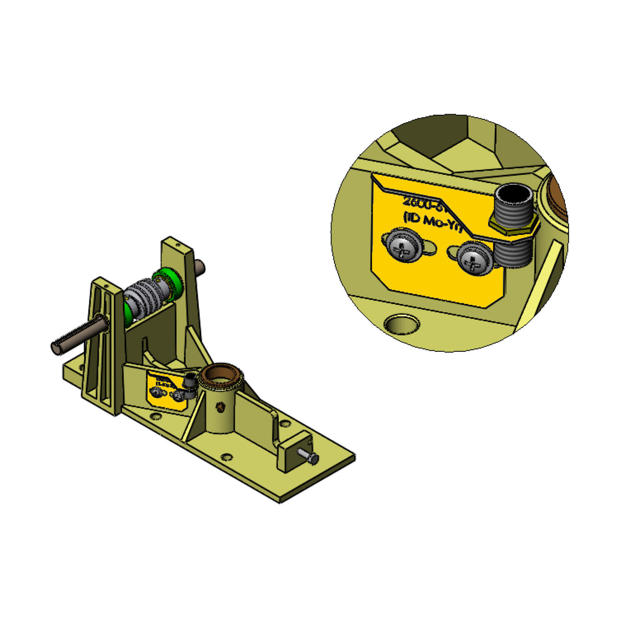 Doorking 2600-613 Magnetic Counter Bracket, illustration