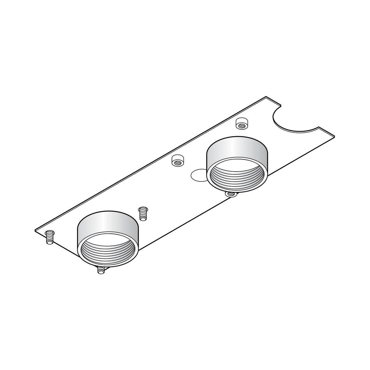 Doorking 2600-664 Post-Mount Baseplate For 6050 And 6100
