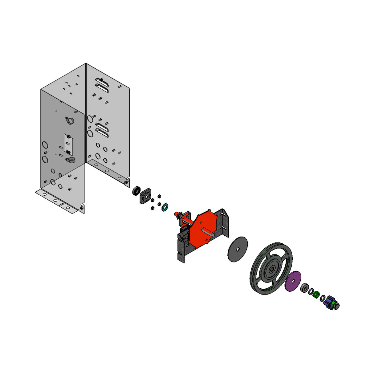 Doorking 2600-903 Main Shaft for 9050, 9070, 9100 - parts assembly elitegates