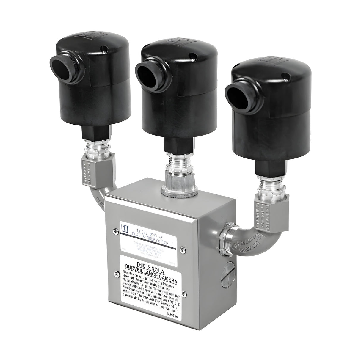 Tomar 2795-3 triple -Zone Strobeswitch, side view, shown without power supply