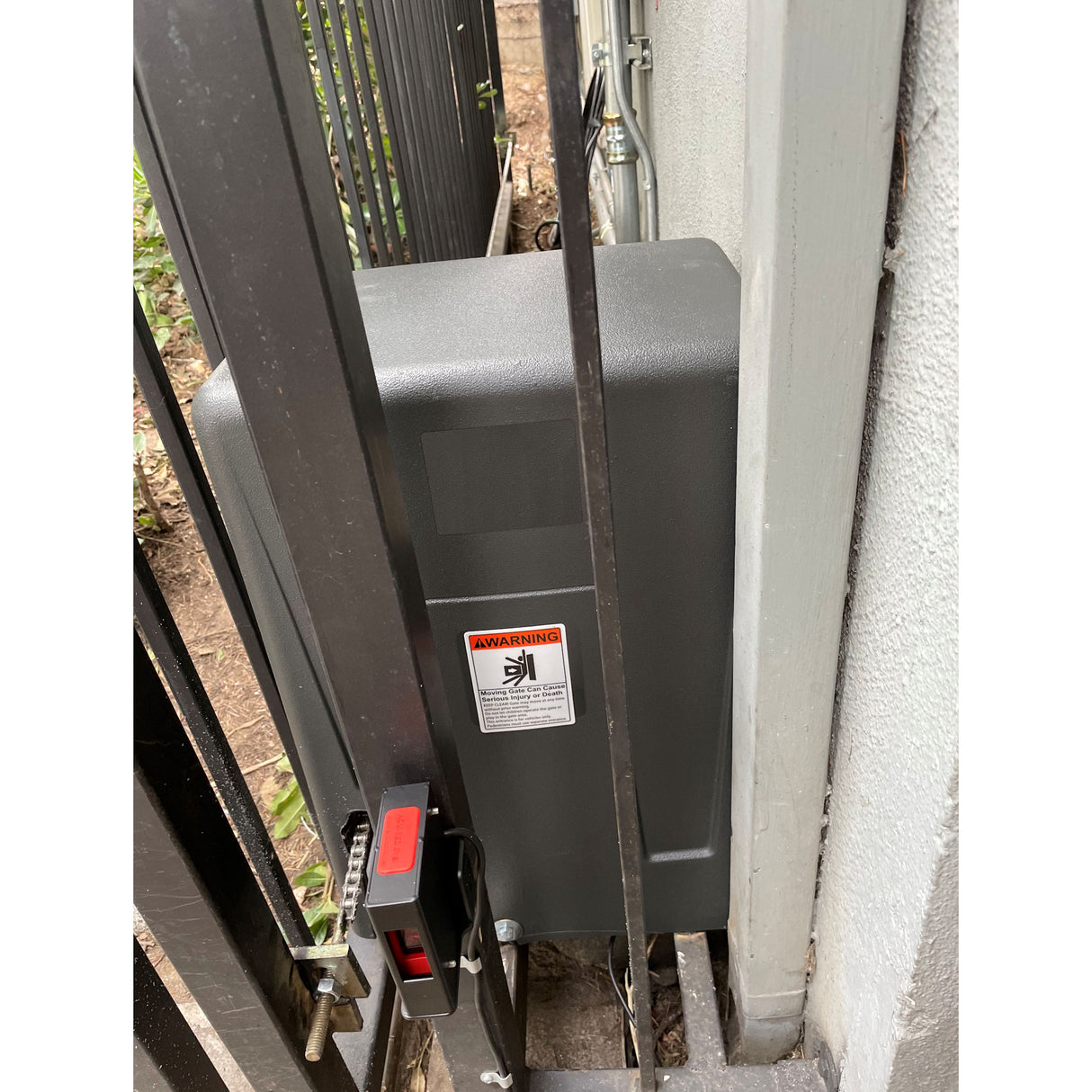 All-O-Matic AOM-RED-EYE 2 Photoelectric Sensor, shown installed