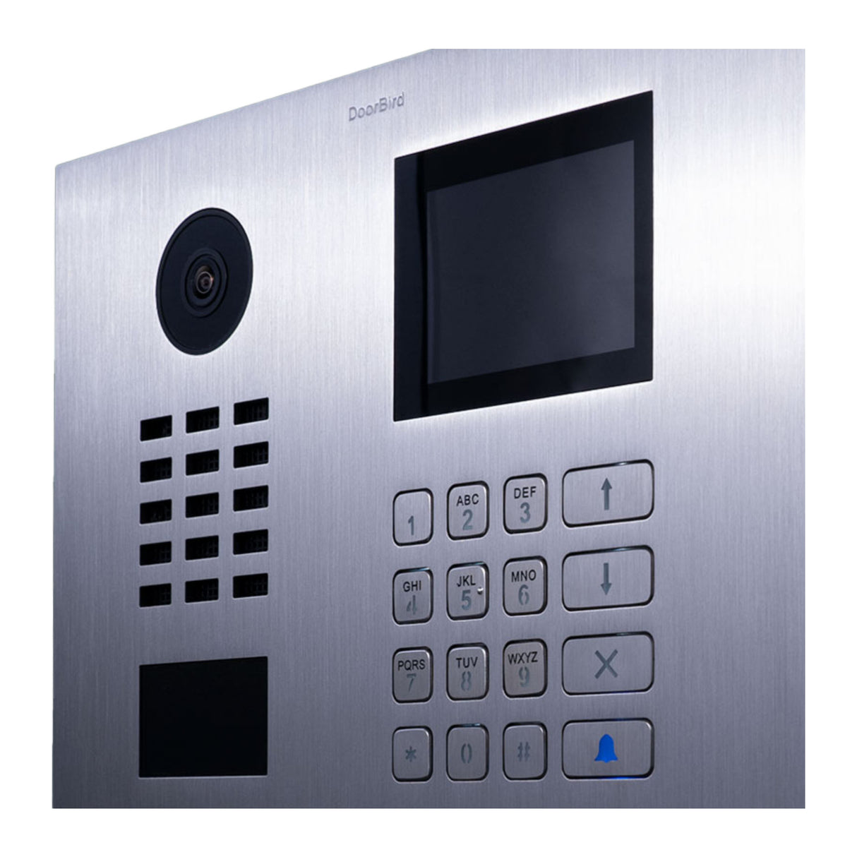 DoorBird D21DKH Multi-Tenant Smart Intercom System, zoomed in