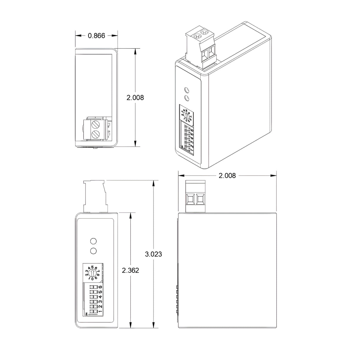 Diablo DSP-19 dimensions