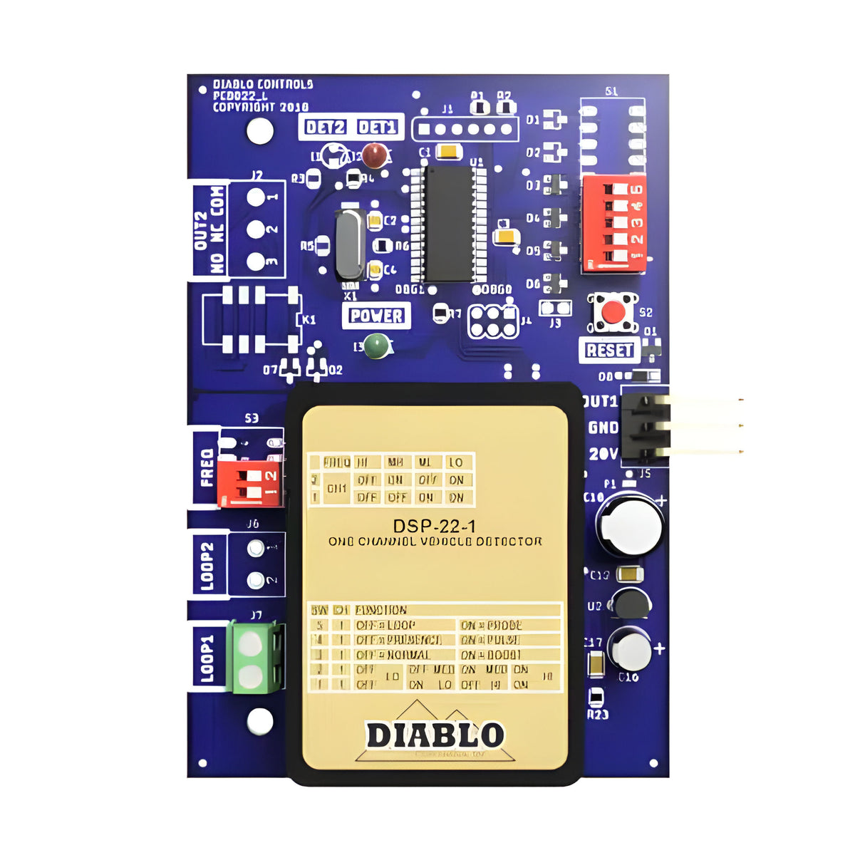 Diablo DSP-22-1 Loop Detector, front facing