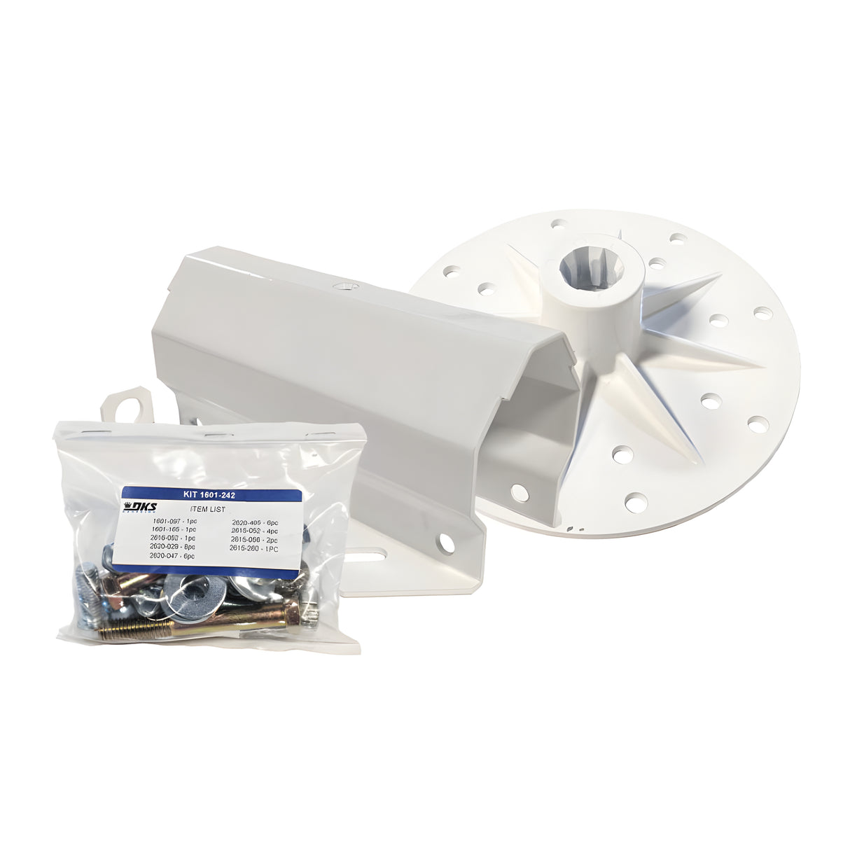 Doorking 1601-242 Mounting showing full Kit