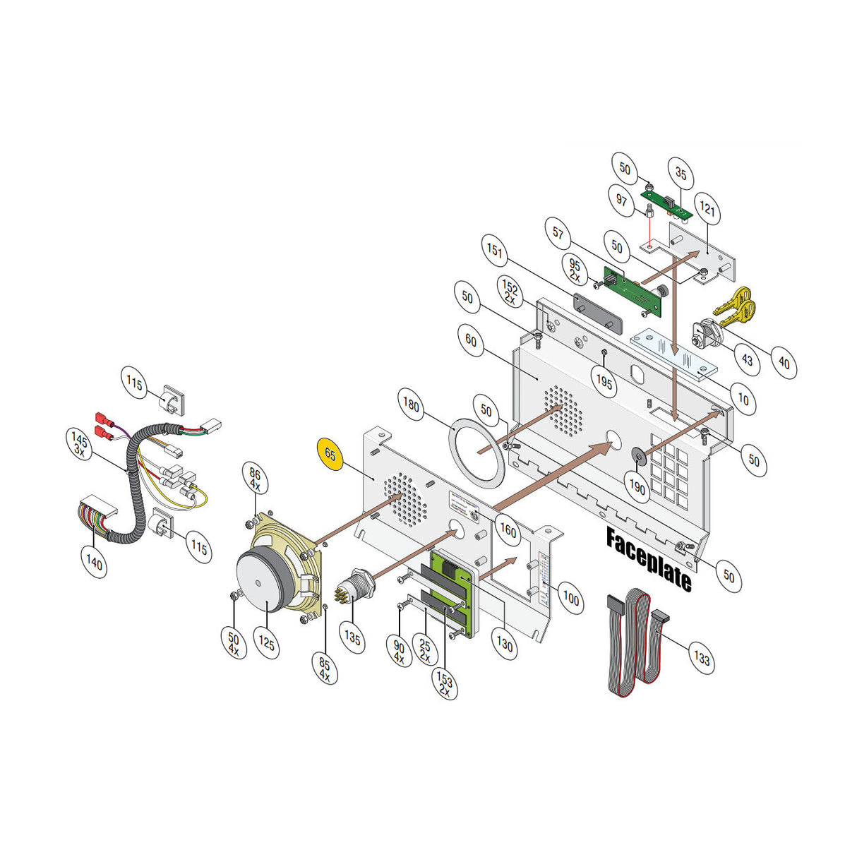 Doorking 1812-022 Subplaca para 1812-090