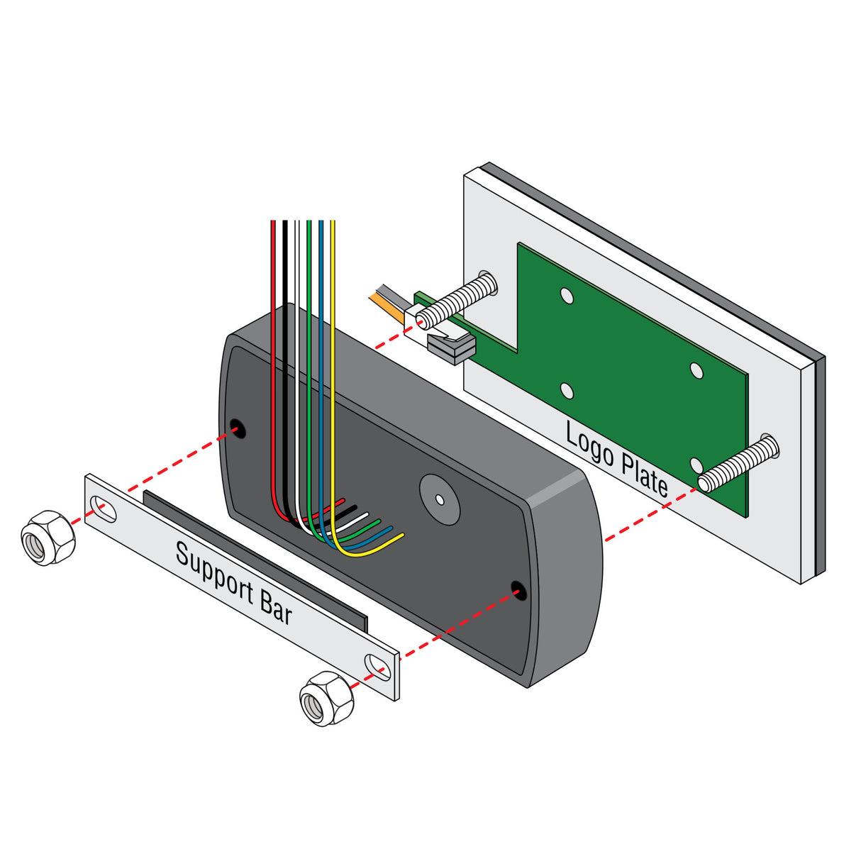 Doorking 1815-380 Proximity Reader HID, illustration