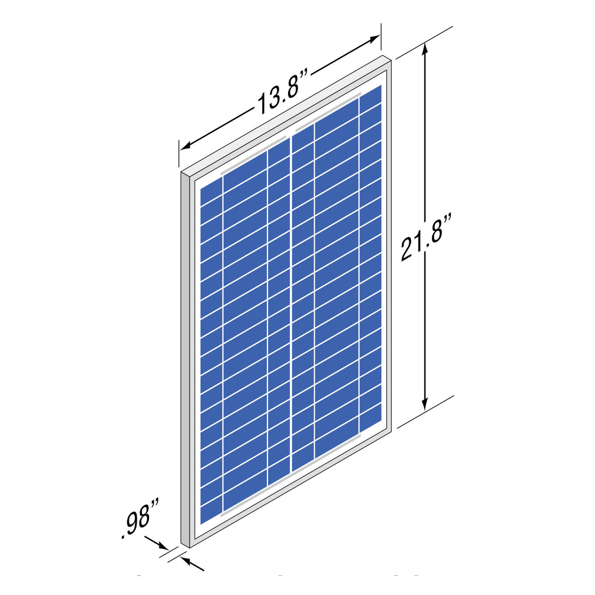 Doorking 2000-076 solar panel dimensions