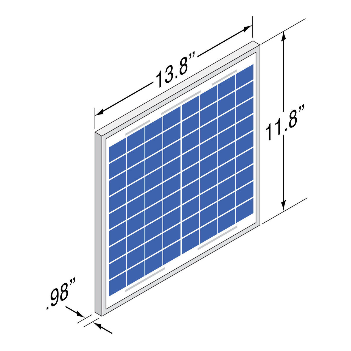Doorking 2000-077 solar panel dimensions