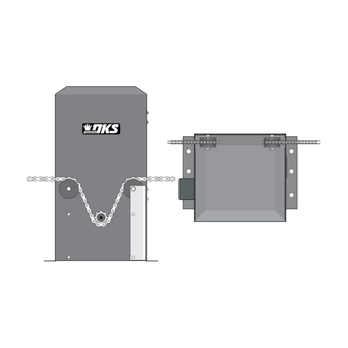 Doorking 2600-886 Idler Wheel UHMW, installation illustration