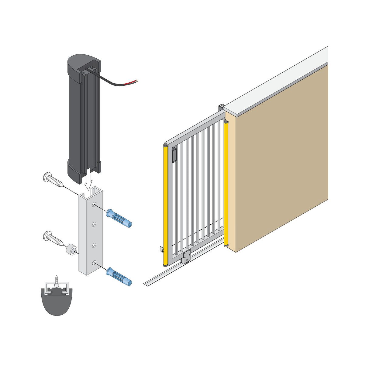 Doorking Slide Gate Safety Edge Installation