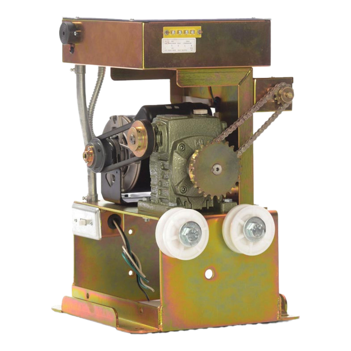 Eagle 1000-FSC Slide Gate Operator- 1/2 HP, shown without a cove exposing chassis