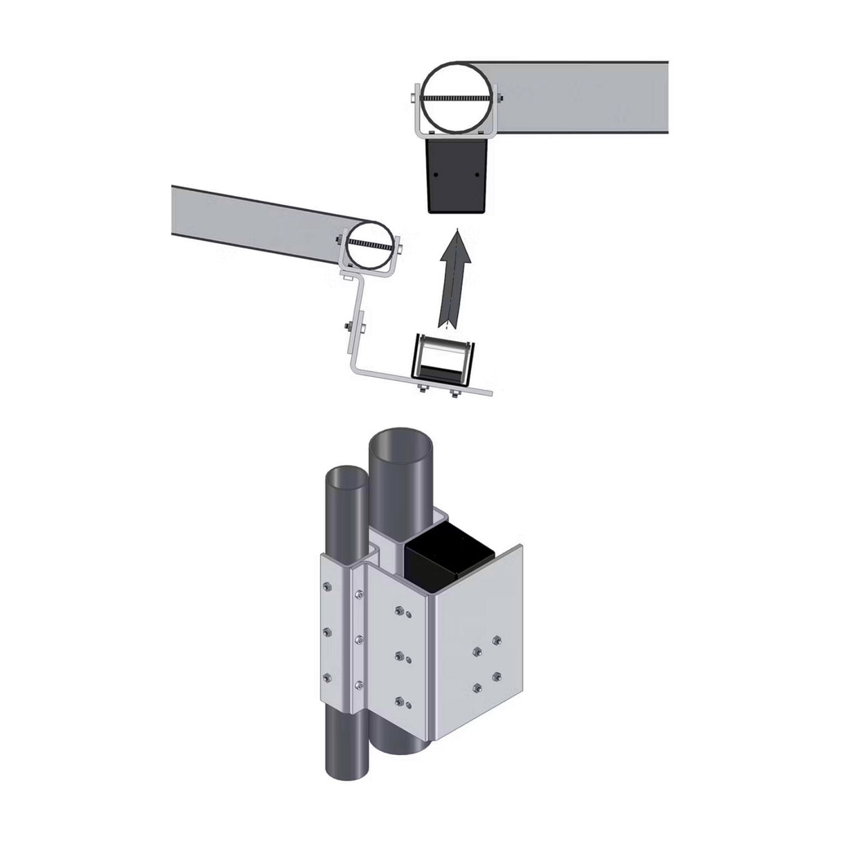 Securitron FMK-SW Mounting Bracket for GL1 lock for Swing Gates
