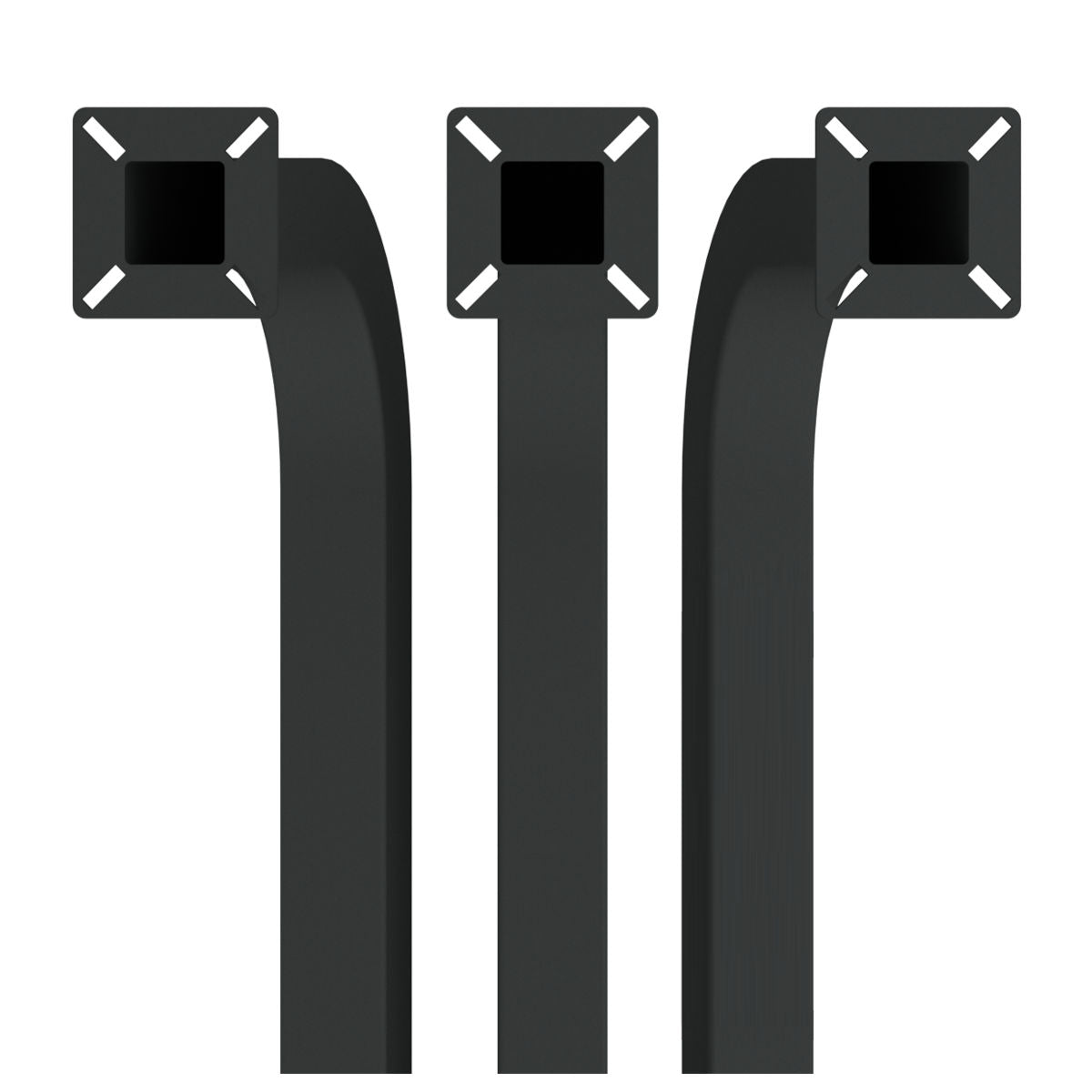 Security Brands 18-72IA Pedestal de cuello de cisne de aluminio de 72 pulgadas de alto (enterrado)