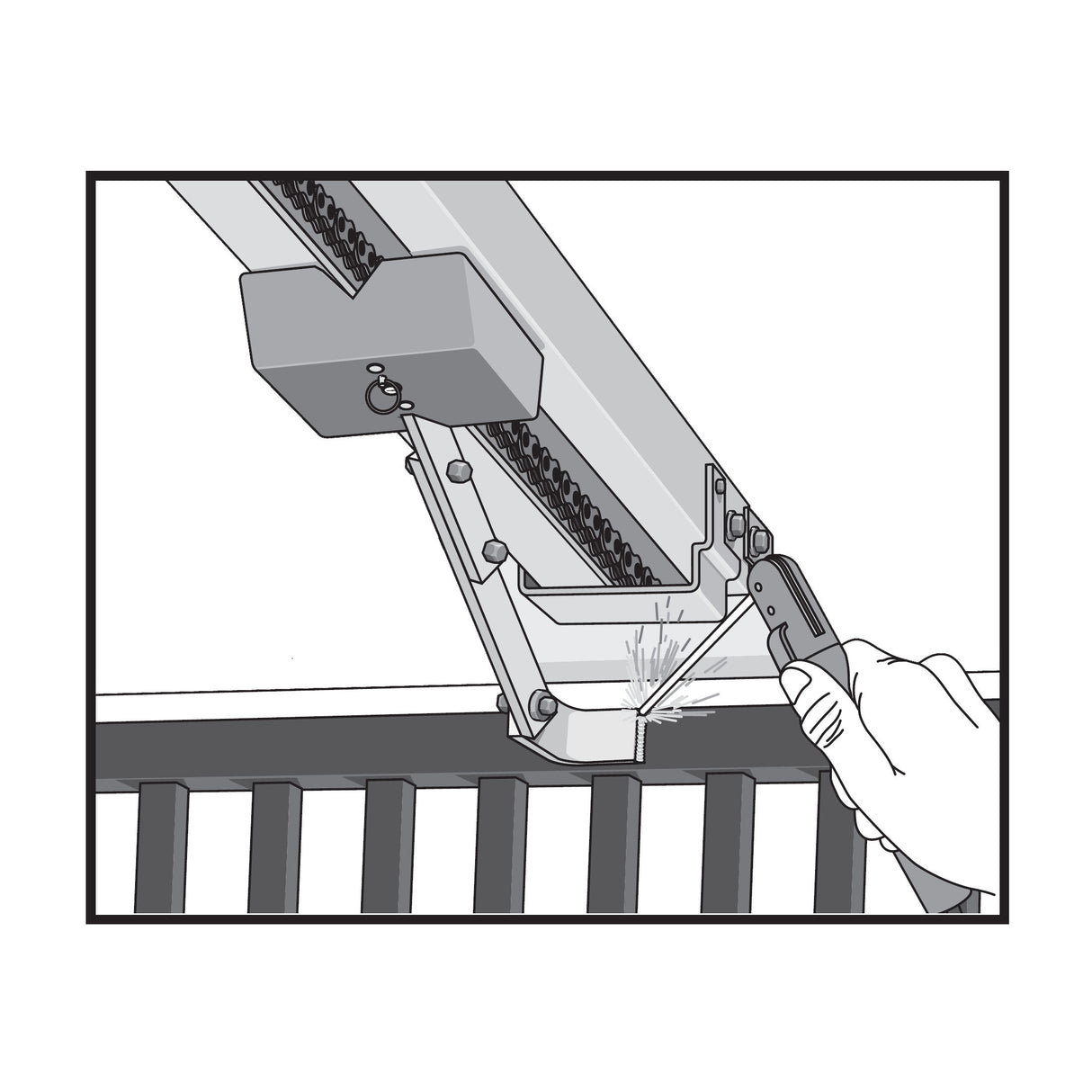 LiftMaster K09-50152 Arm Bracket (Elite Q094), installation illustration