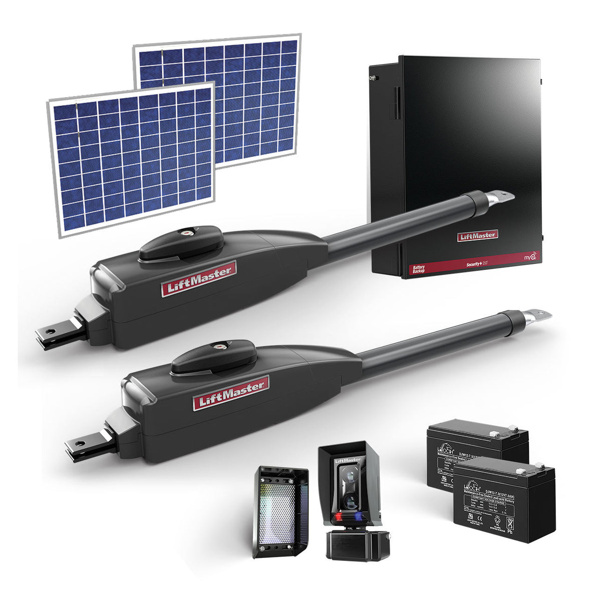 Liftmaster LA412XL20W Dual Solar Swing Gate Openers