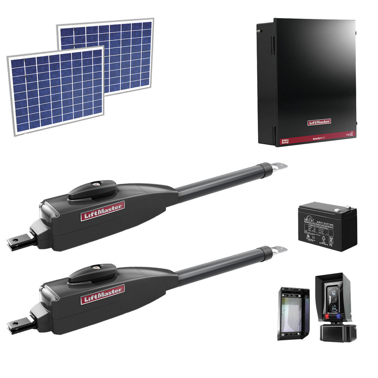 LiftMaster LA412XL20W Solar Single Swing Gate Opener | EliteGates.net