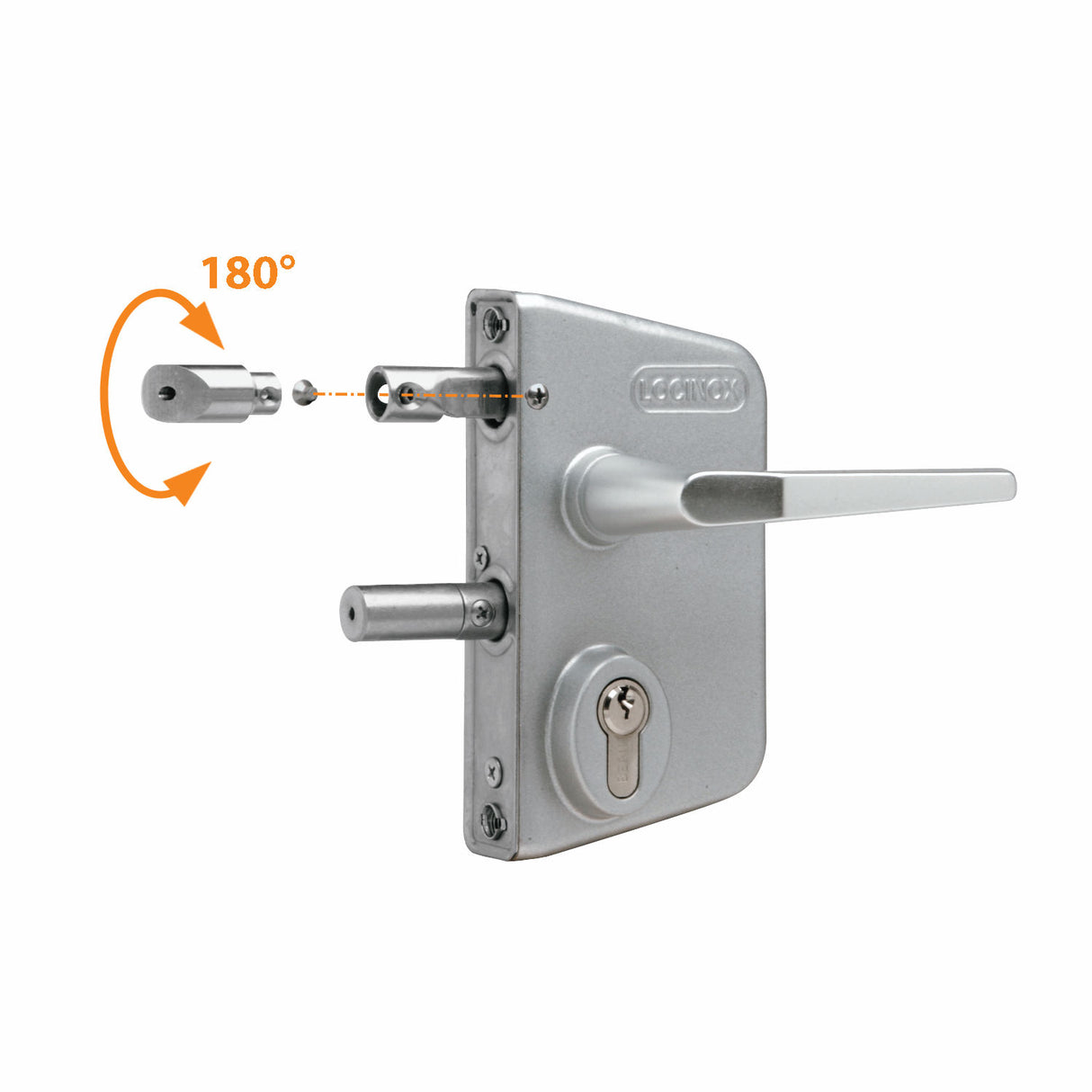 Locinox LAKQU2 Surface Mounted Gate Lock | Elitegates.net