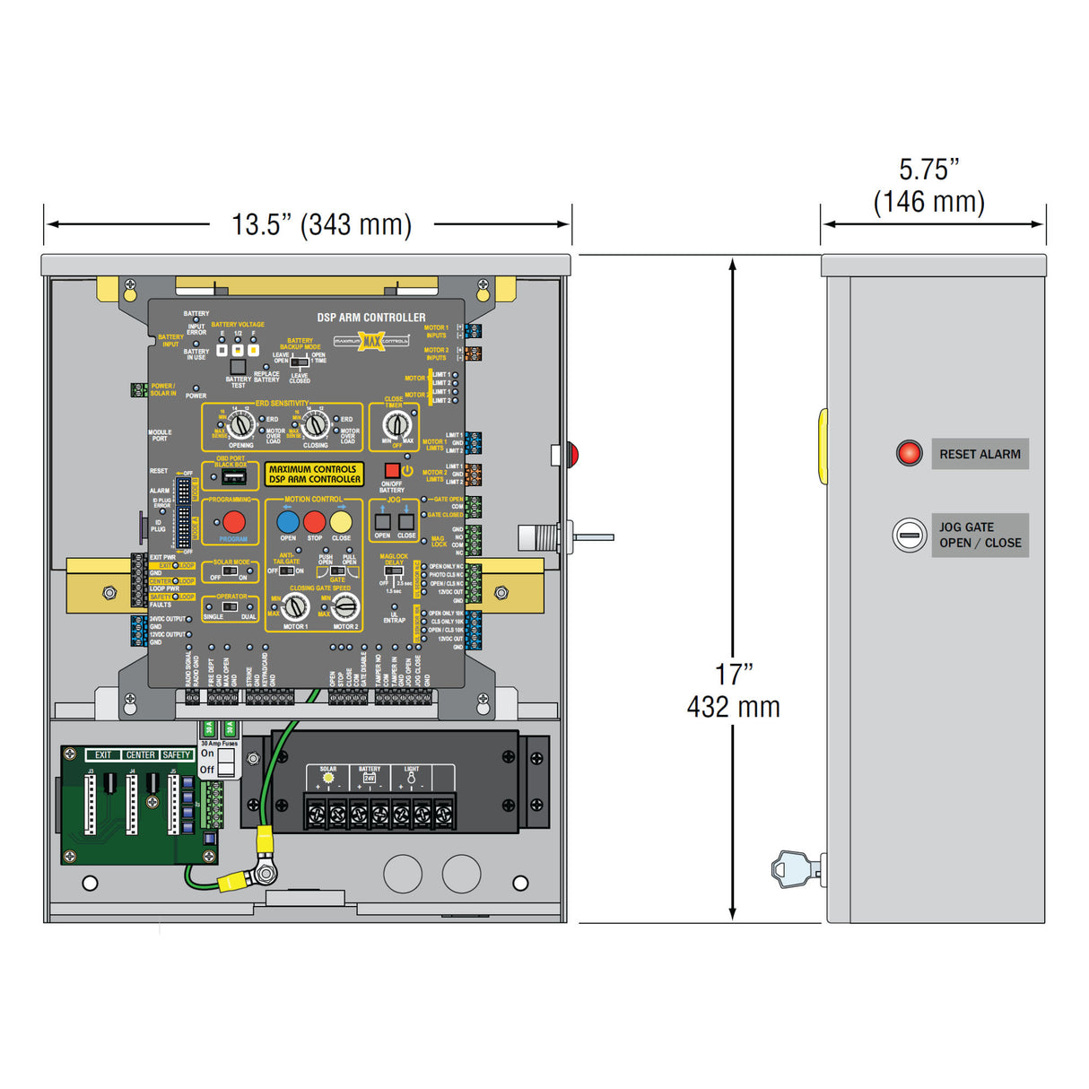 Maximum Controls -MAX AC CONTROL BOX, Dimensions