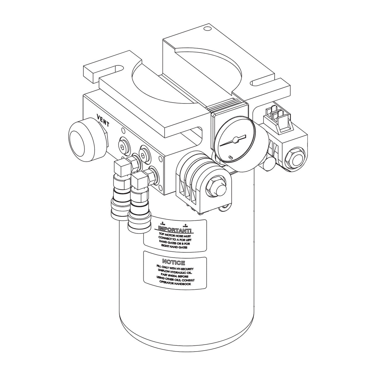 HySecurity MX001981 Pump Pack, illustration
