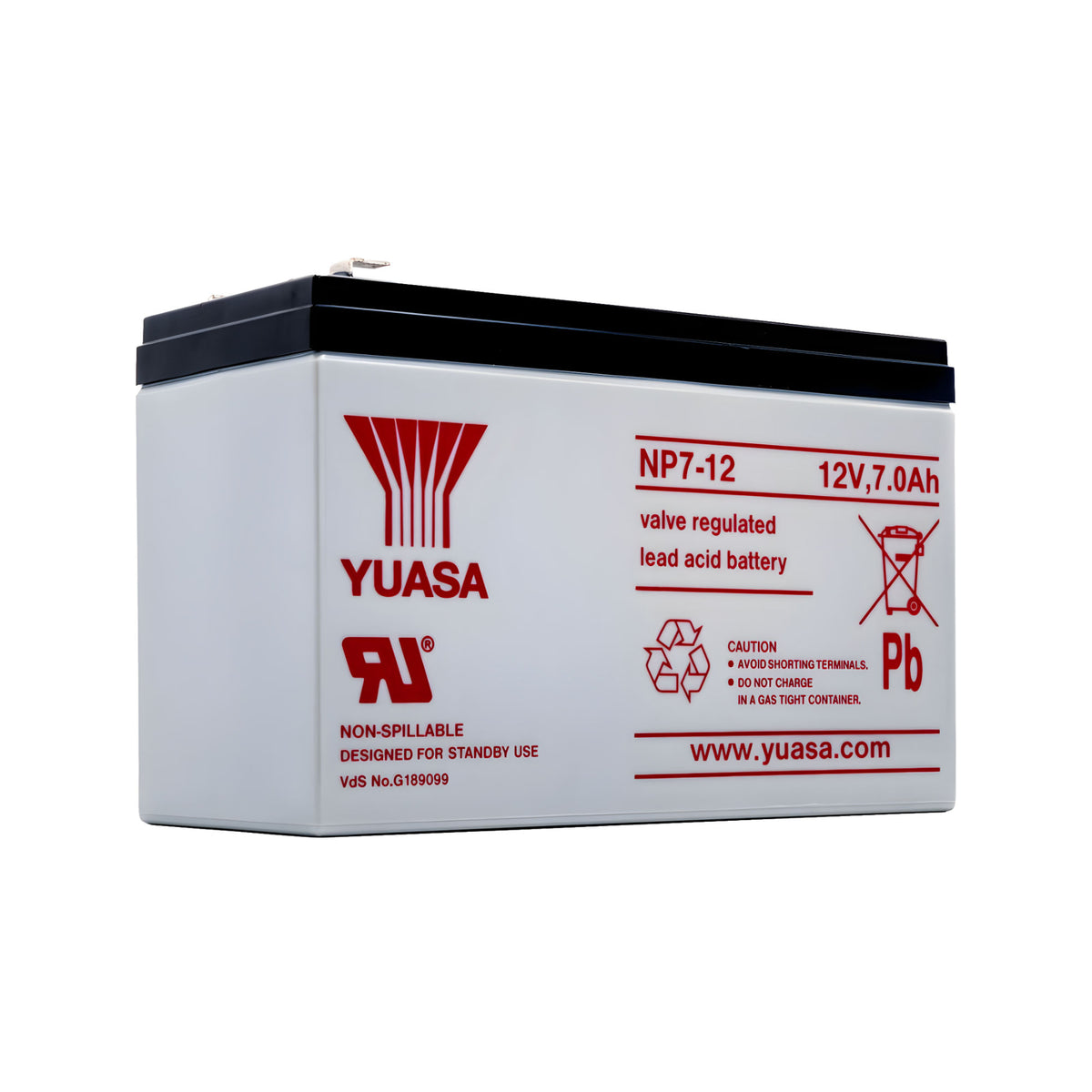 Maximum Controls MX045 AGM Battery 12V 7Ah, angled | Elitegates.net