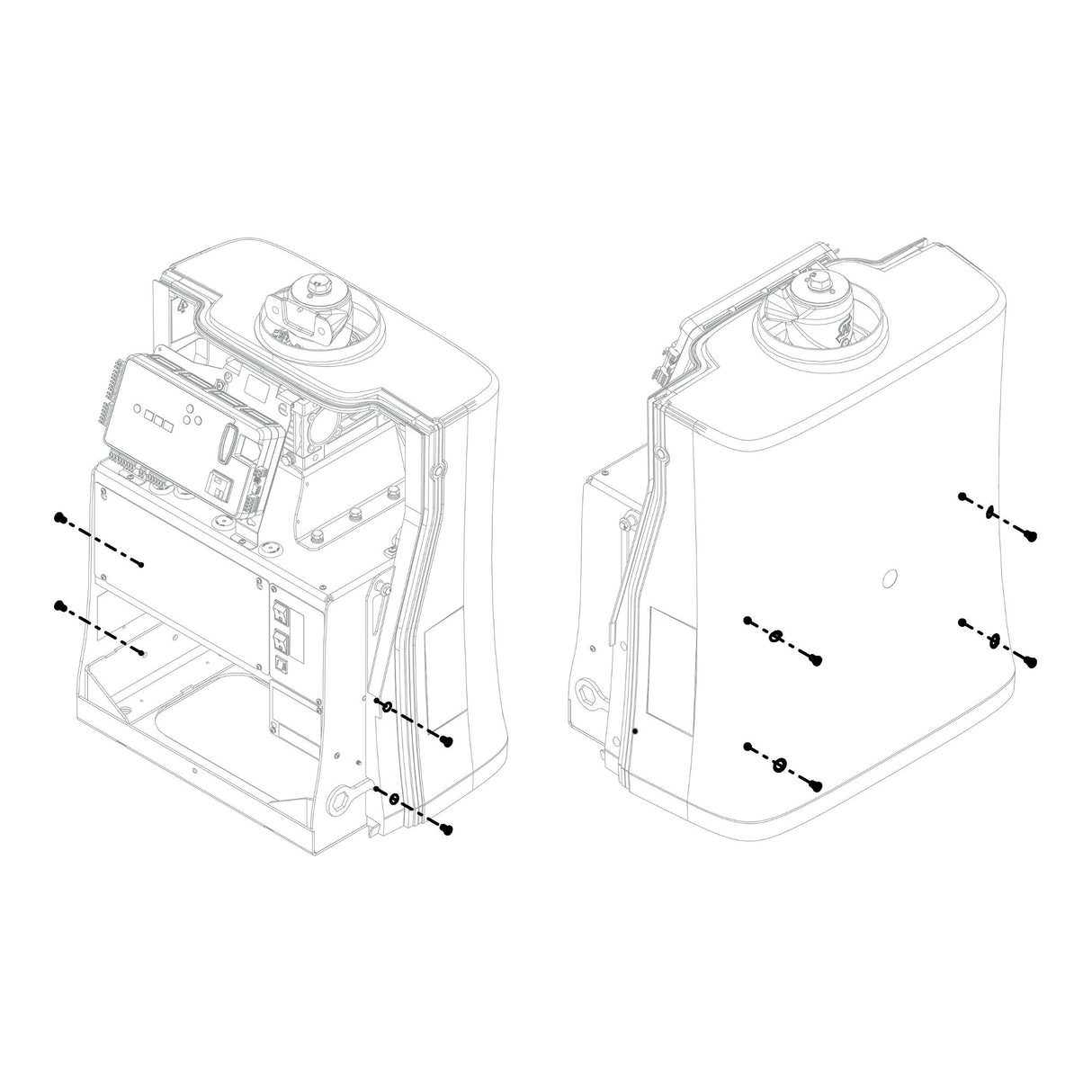 HySecurity MX4460 Rear Cover for SwingSmart CNX, installation illustration