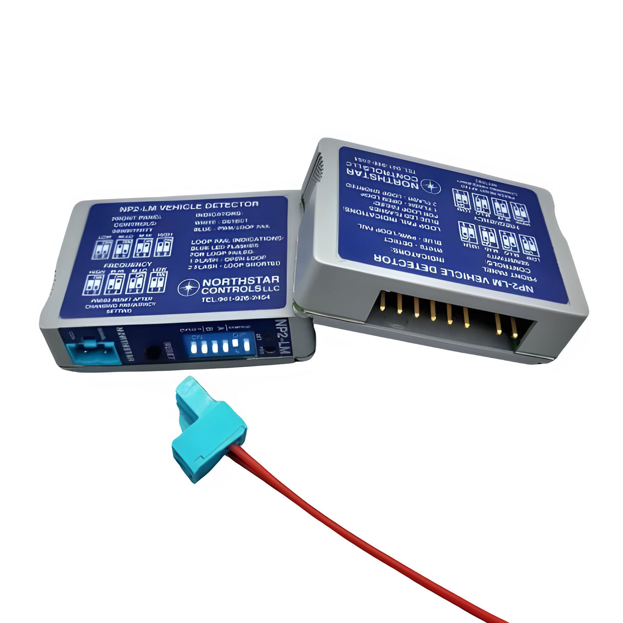 Northstar Controls NP2-LM Loop Detector showing the front and back of the unit