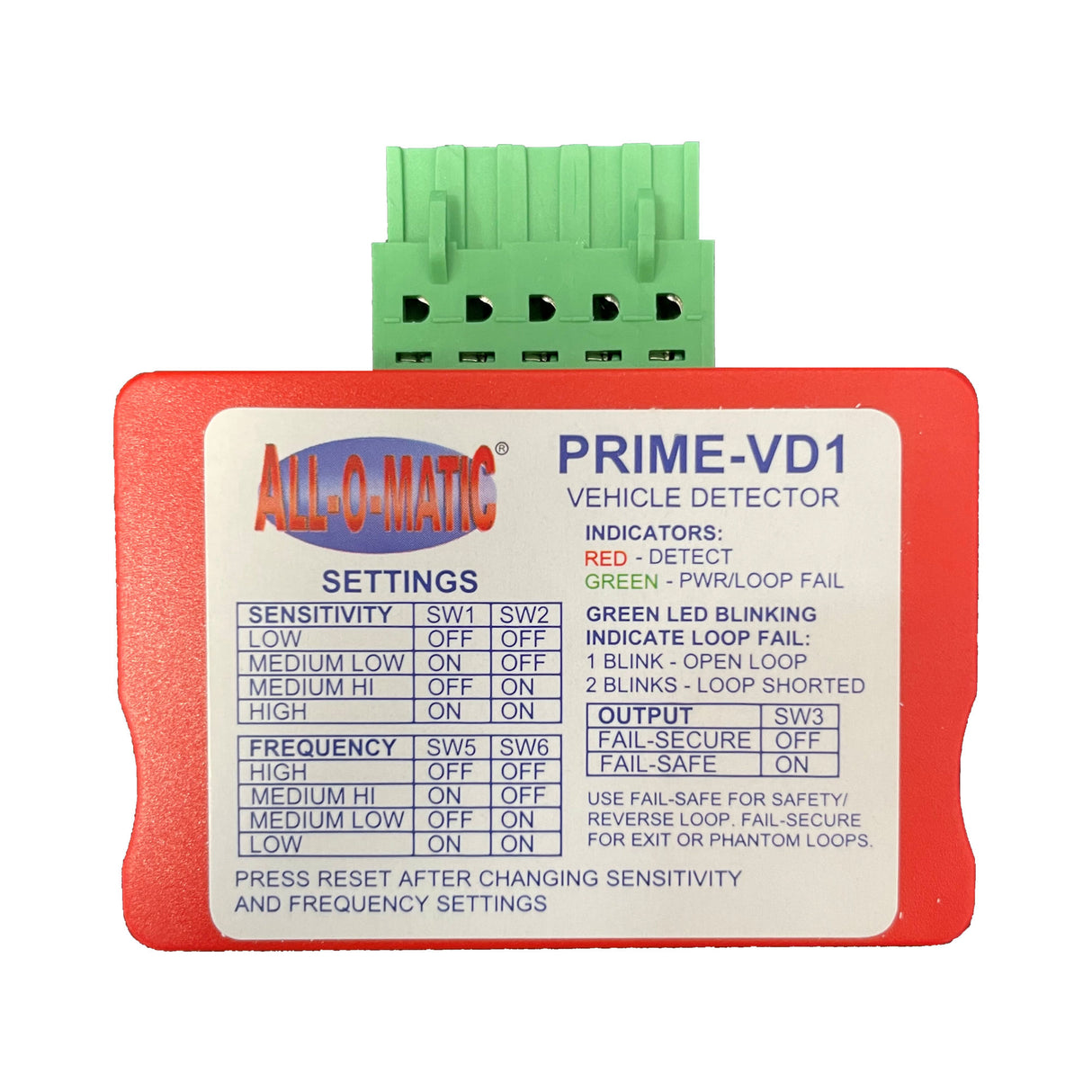 All-O-Matic PRIME-VD1 Loop Detector