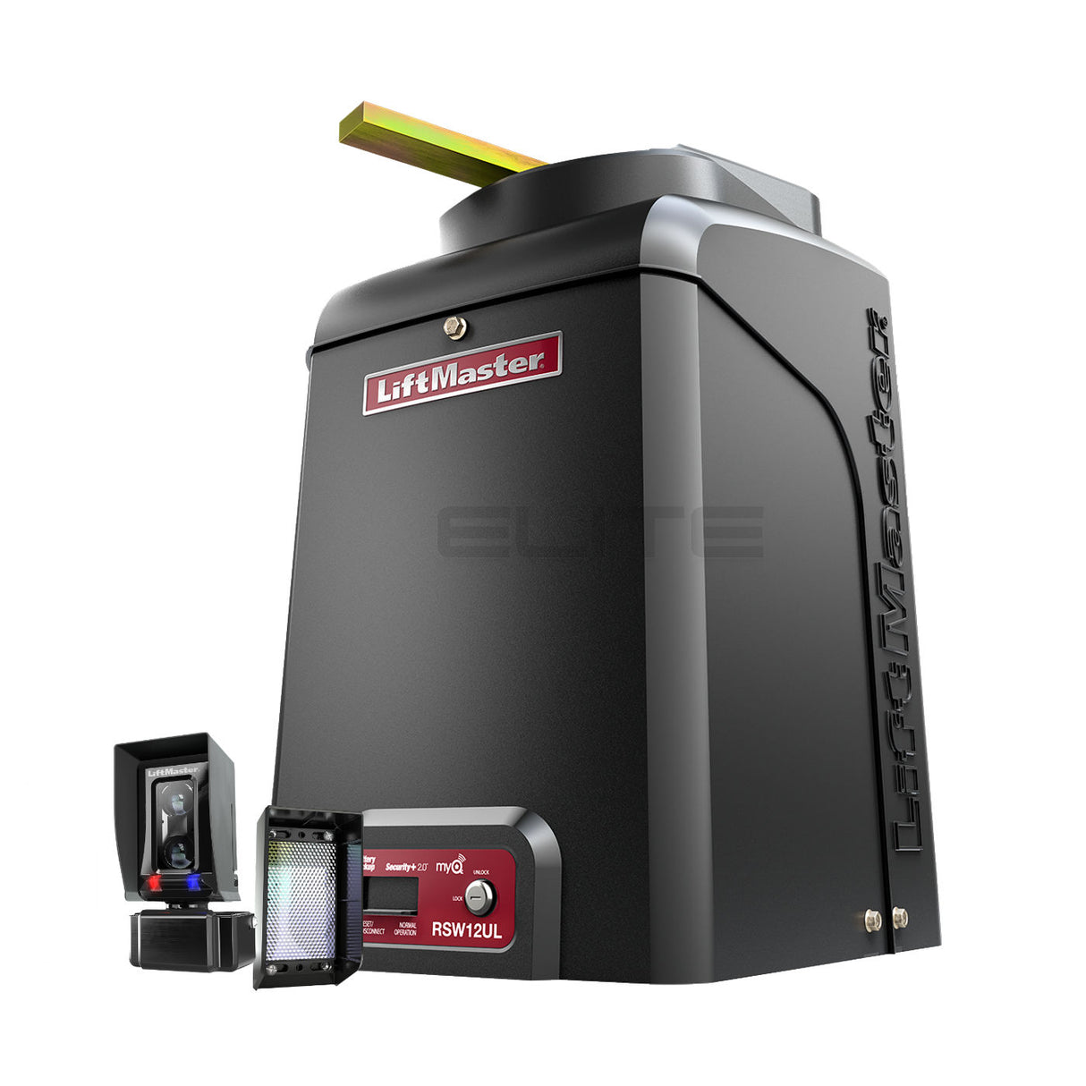 Liftmaster RSW12UL shown with a photoeye