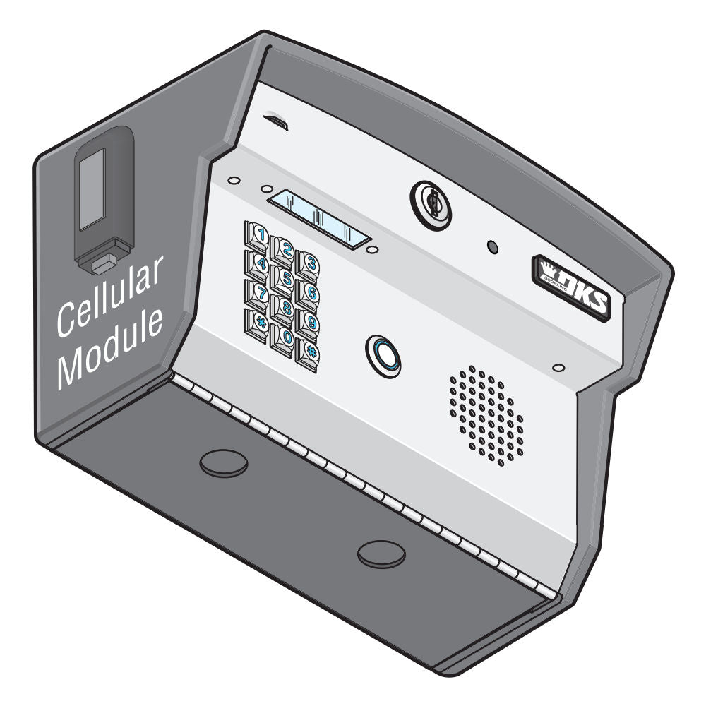Doorking 2112 Internal Cellular Antenna Kit, shown on the intercom