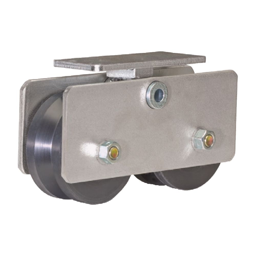 Doorking 1201-012 Tandem Uhmw V-Wheel Assembly (side view)