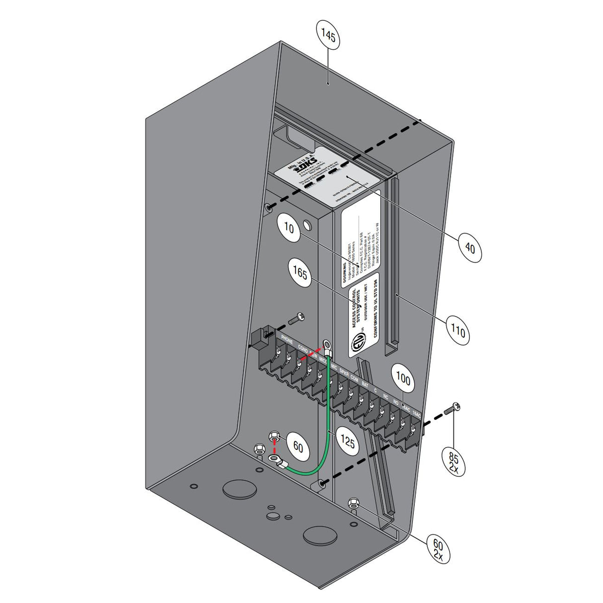 Doorking 1802-104 Caja de cubierta
