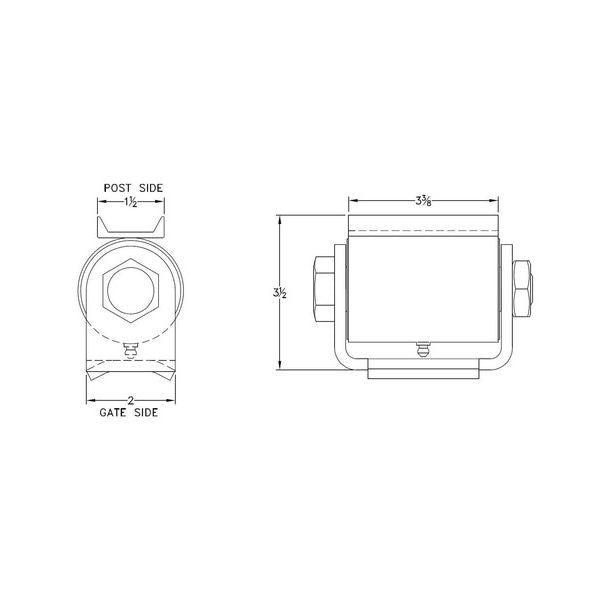 Liftmaster 2010Z hinge dimensions