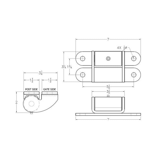 Liftmaster 2062P Hinge Dimensions