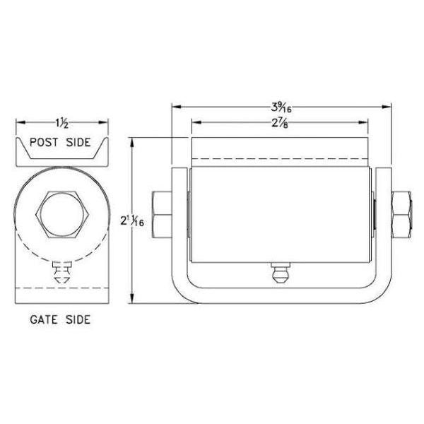 Liftmaster 2115P Hinge measurements