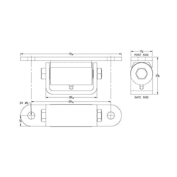 Liftmaster 2125P Gate Hinge Dimensions