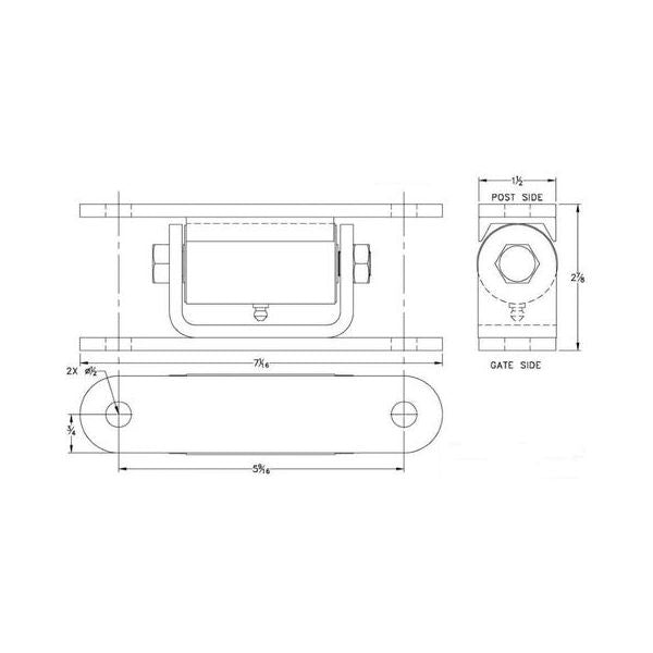 Liftmaster 2150B Hinges Measurements
