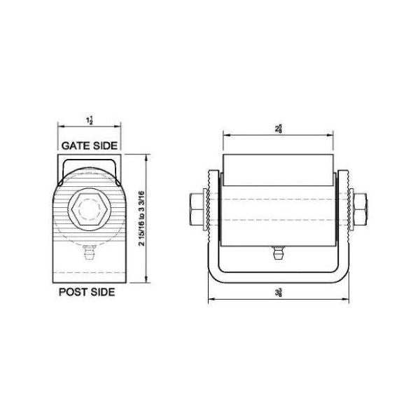 LiftMaster 3100Z Adjustable Roller Bearing Hinges