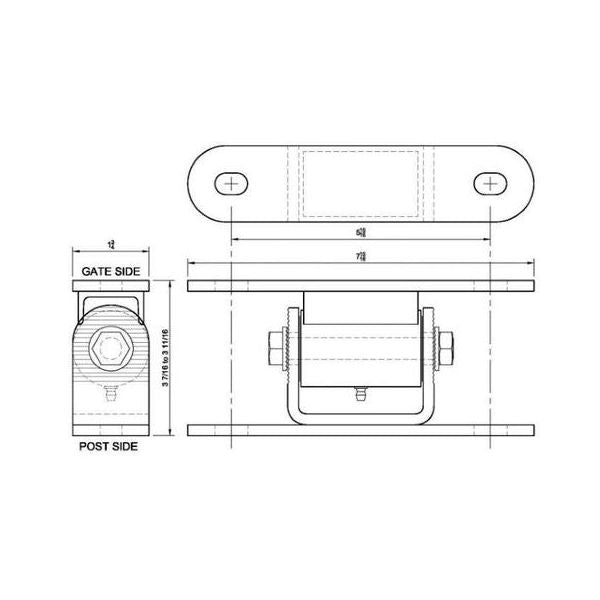 Liftmaster 3150Z Hinges Dimensions