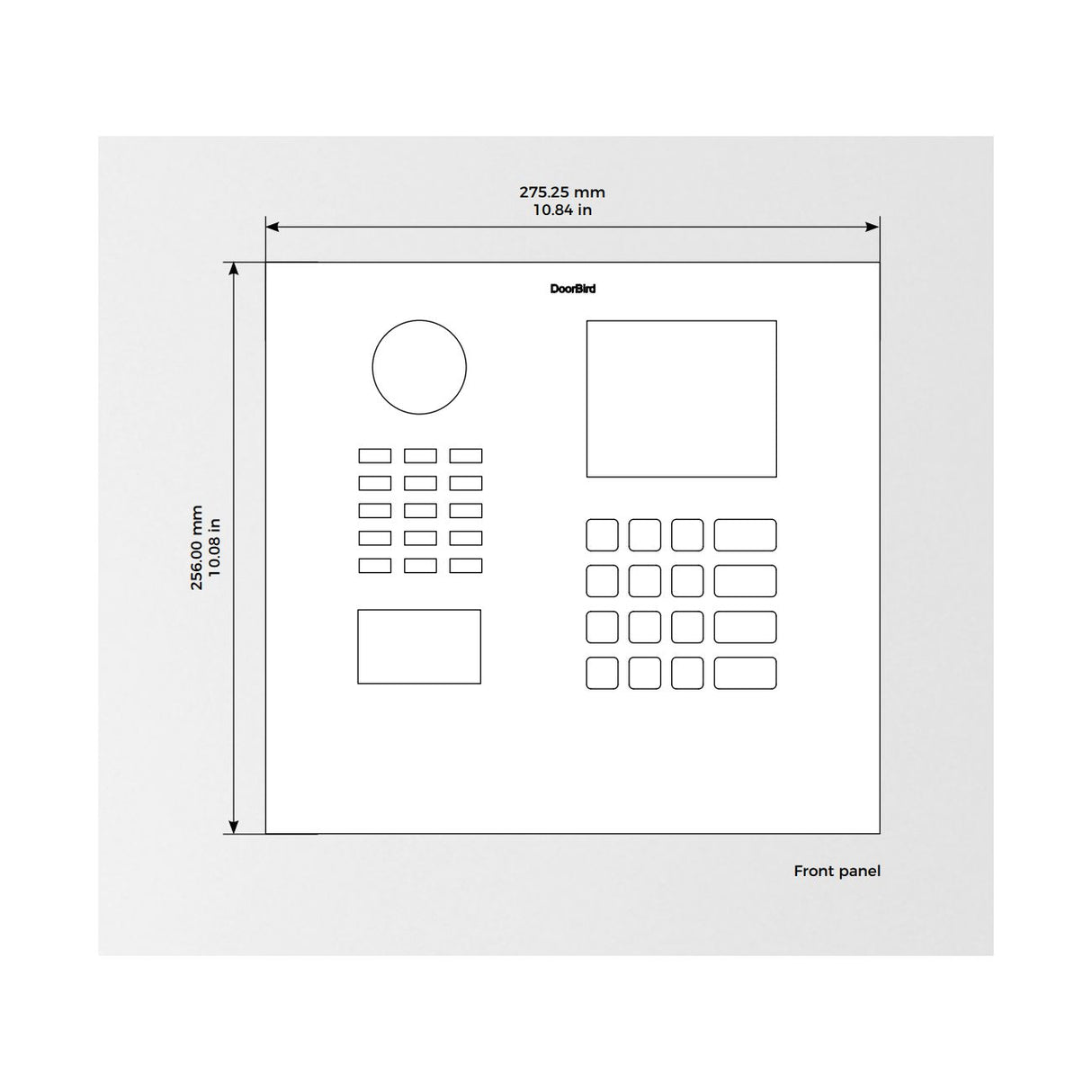 DoorBird D21DKH Multi-Tenant Smart Intercom System, dimensions