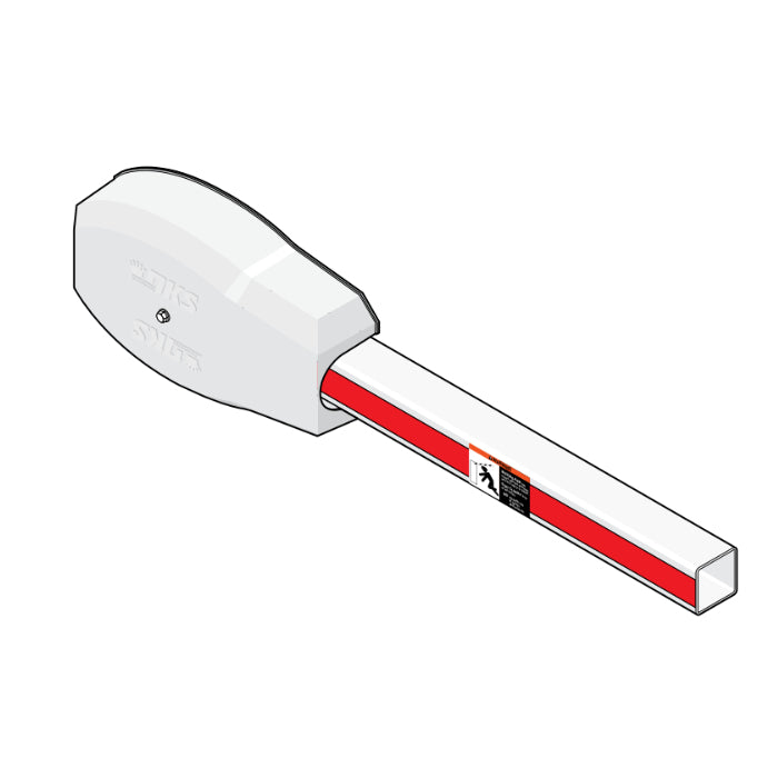 Doorking 1601-571 Plastic Barrier Arm (12 Ft), shown with cover