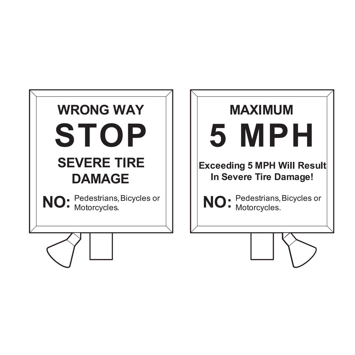 DoorKing 1615-080 Illuminated Traffic Control Warning Sign