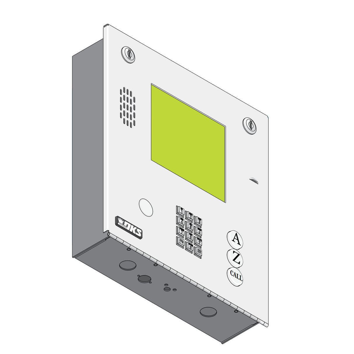 Doorking 1837-084 Flush Mount Telephone Entry, illustration