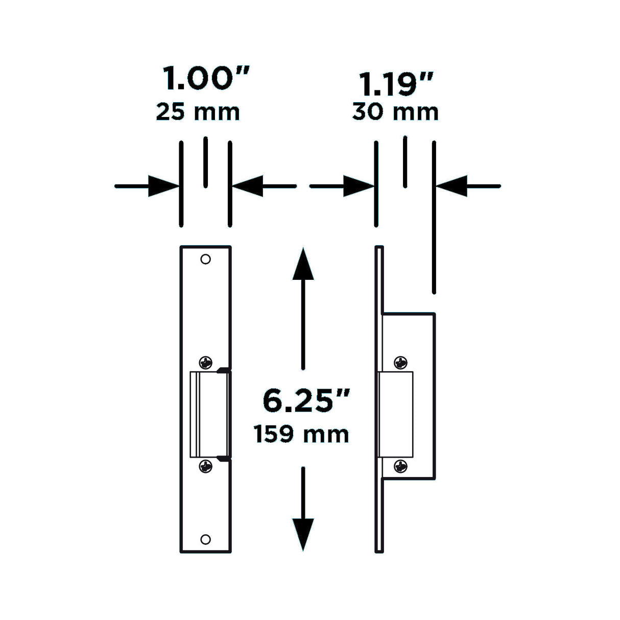 Cerradura eléctrica Doorking DKES-C1-1FX (Fail Secure)